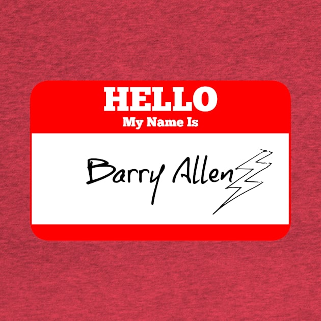 Hello My Name Is Barry Allen Sticker - The Flash - Lightning Bolt by FangirlFuel